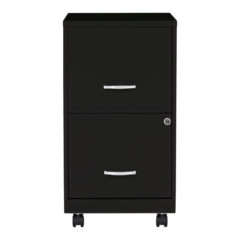 2-Drawer Mobile File Cabinet, Black A660