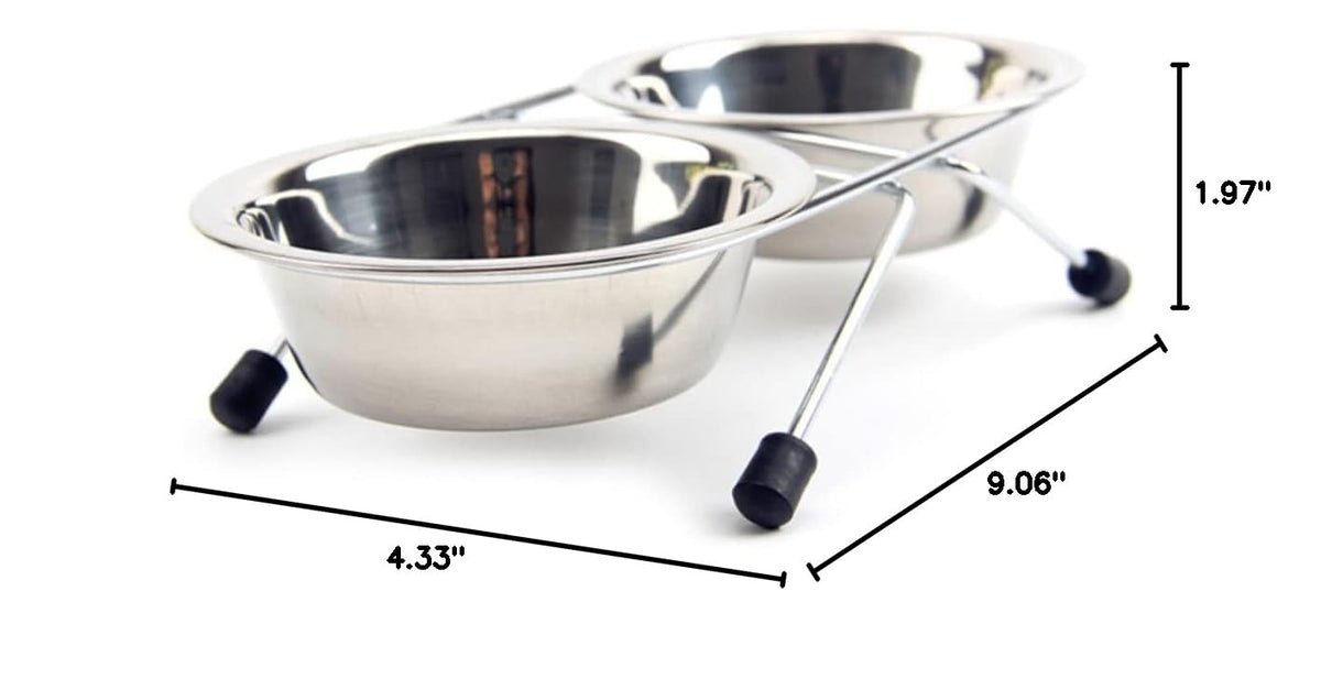 Stainless Steel Dog Cat Bowls Set K982
