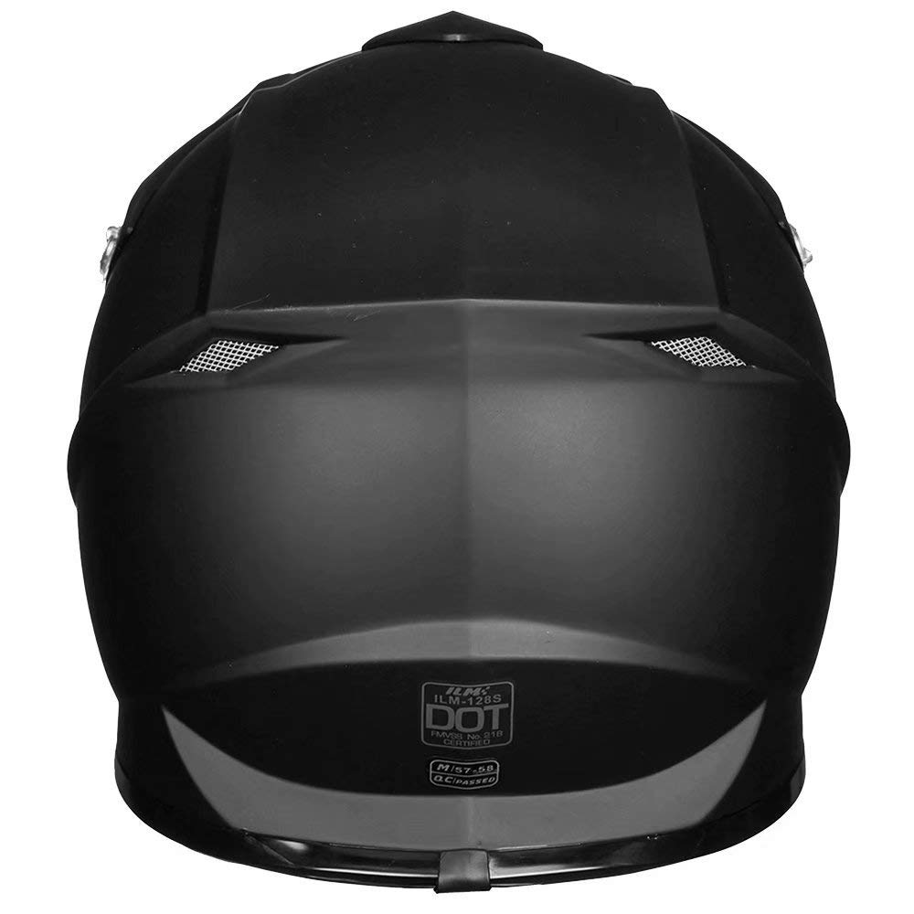 Adult Full Face Motorcycle Helmet, DOT Approved, Matte Black W14561