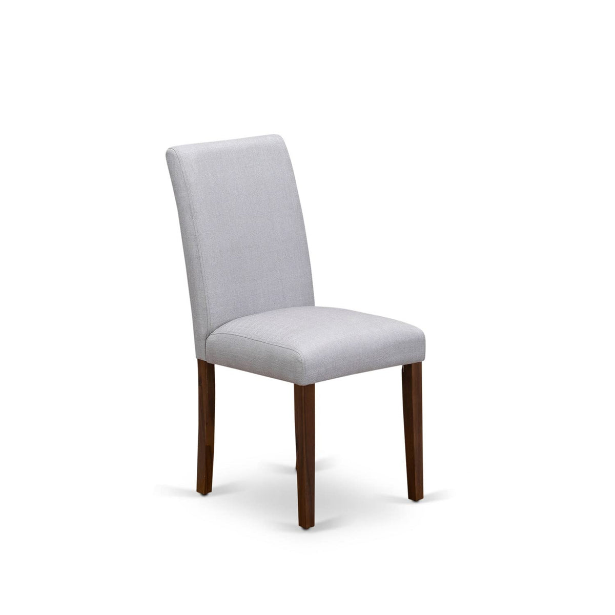 9 Piece Walnut Dining Table Set with 8 Grey Linen Chairs R79946
