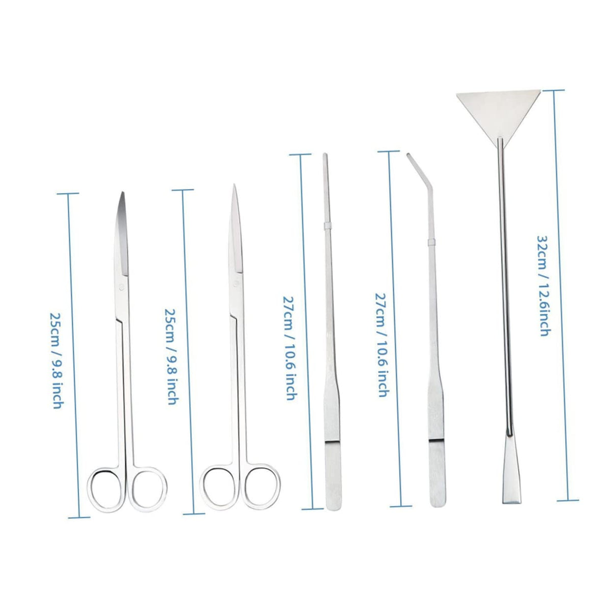 5 Piece Stainless Steel Aquarium Aquascaping Kit D336449