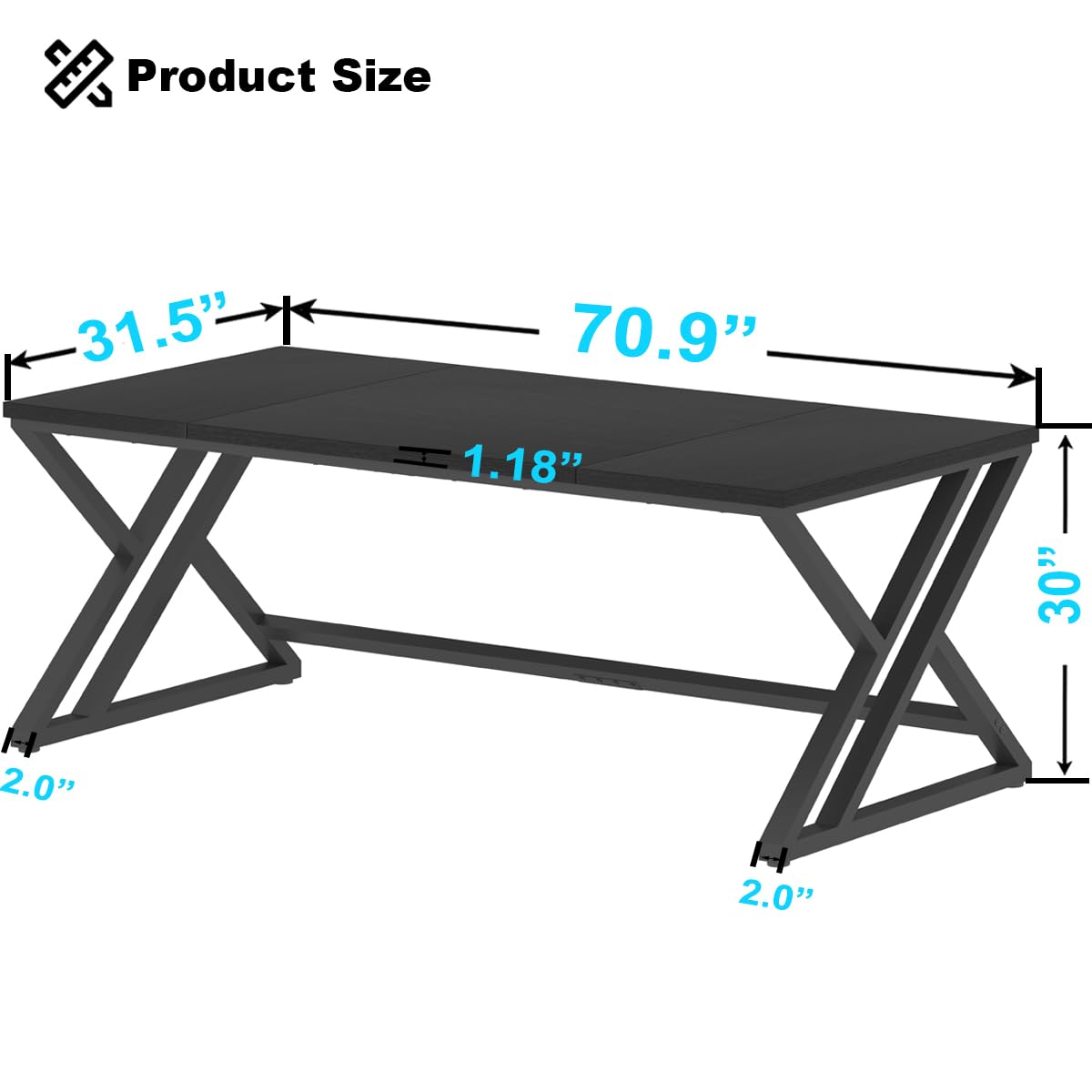 Black Computer Desk X880989