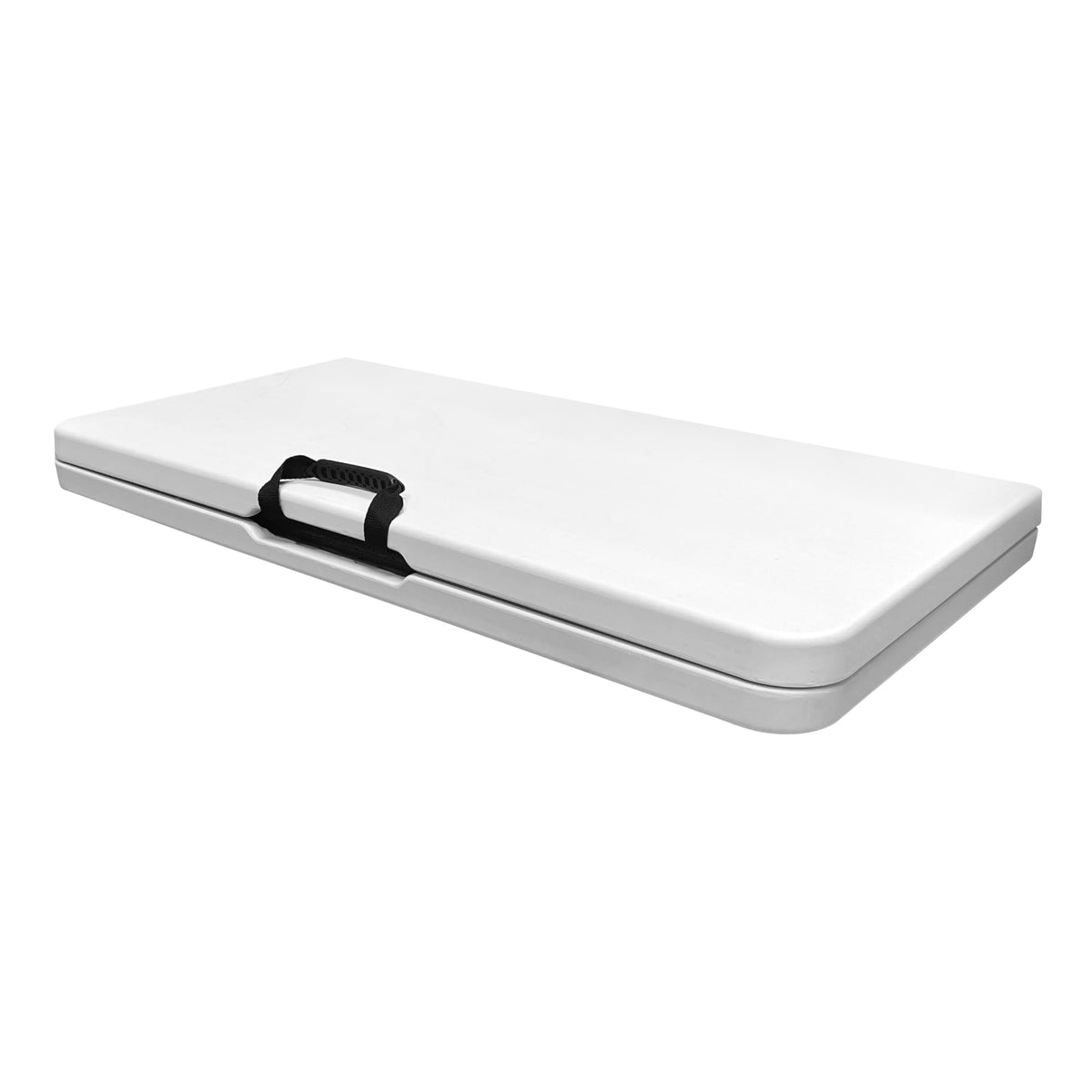 White Square Folding Table with Carry Handle P60342