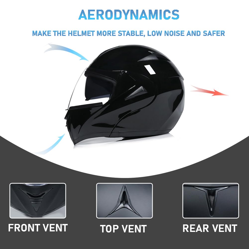 DOT Approved Flip Up Full Face Modular Motorcycle Helmet V95378