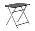 Small Folding Table, Portable Plastic Black 30 Inch D4395