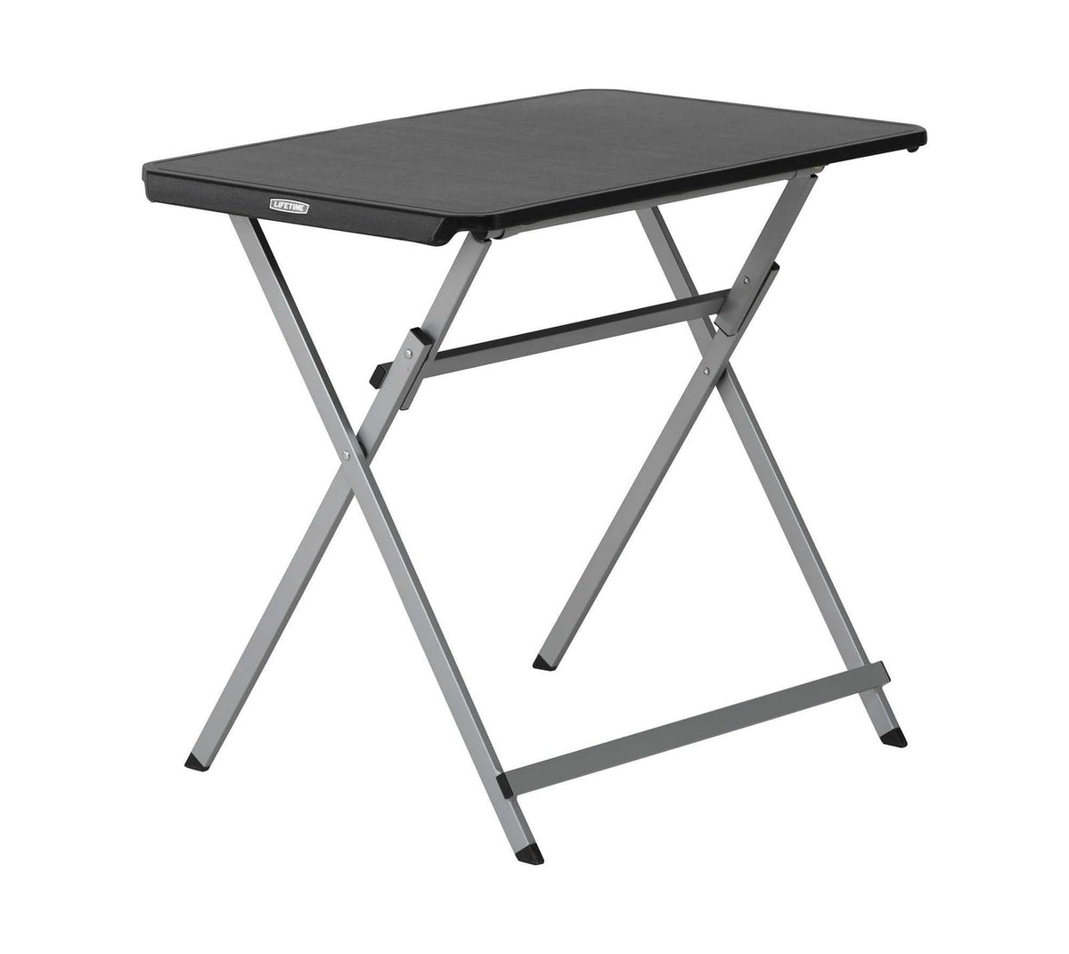 Small Folding Table, Portable Plastic Black 30 Inch D4395