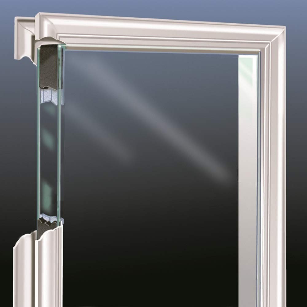 Primed Left Hand Outswing 1/2 Lite 2-Panel Clear Glass Steel Prehung Door 32"x80" B981
