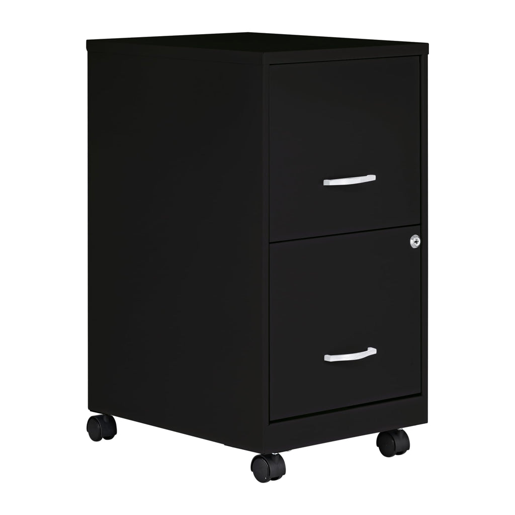 2-Drawer Mobile File Cabinet, Black A660