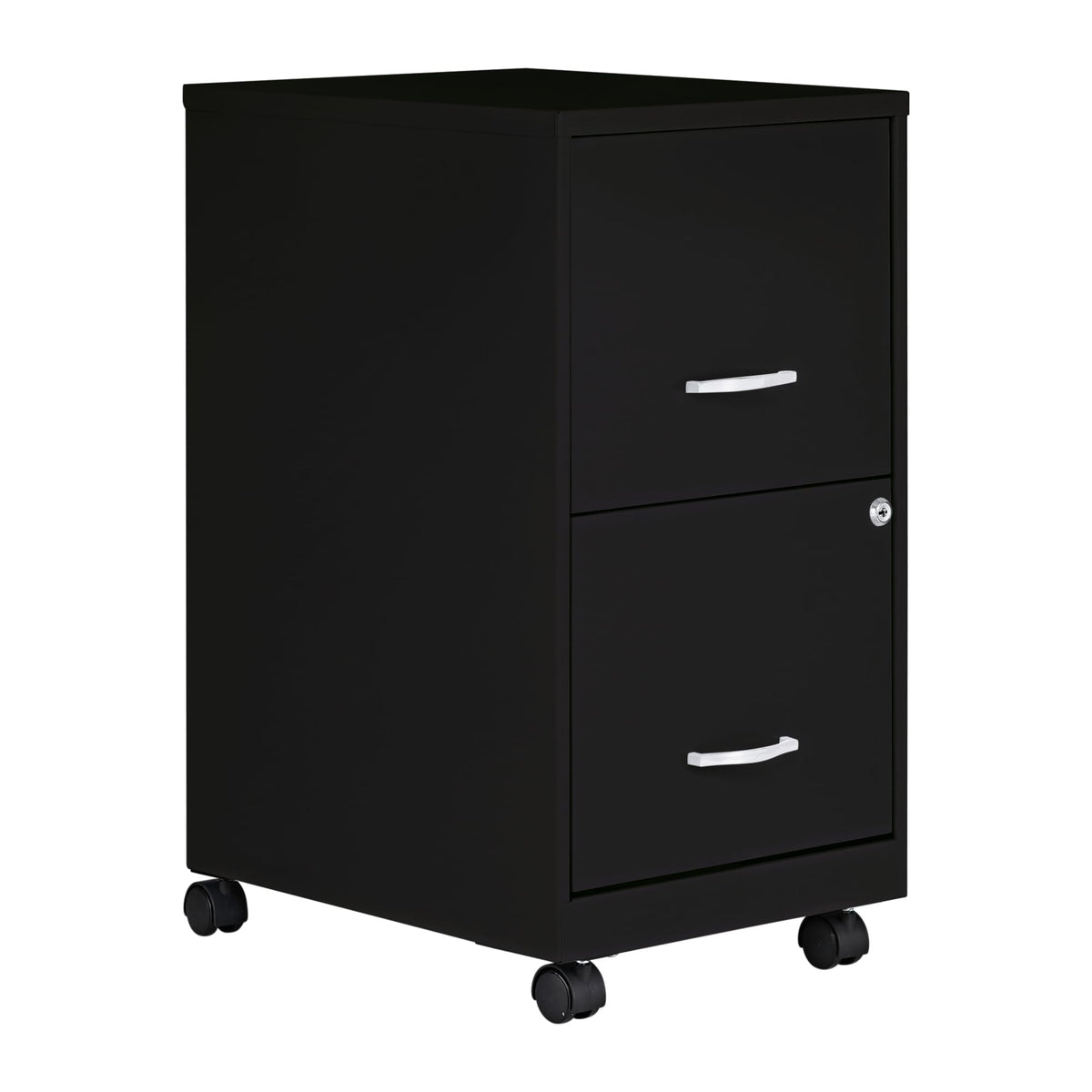 2-Drawer Mobile File Cabinet, Black A660