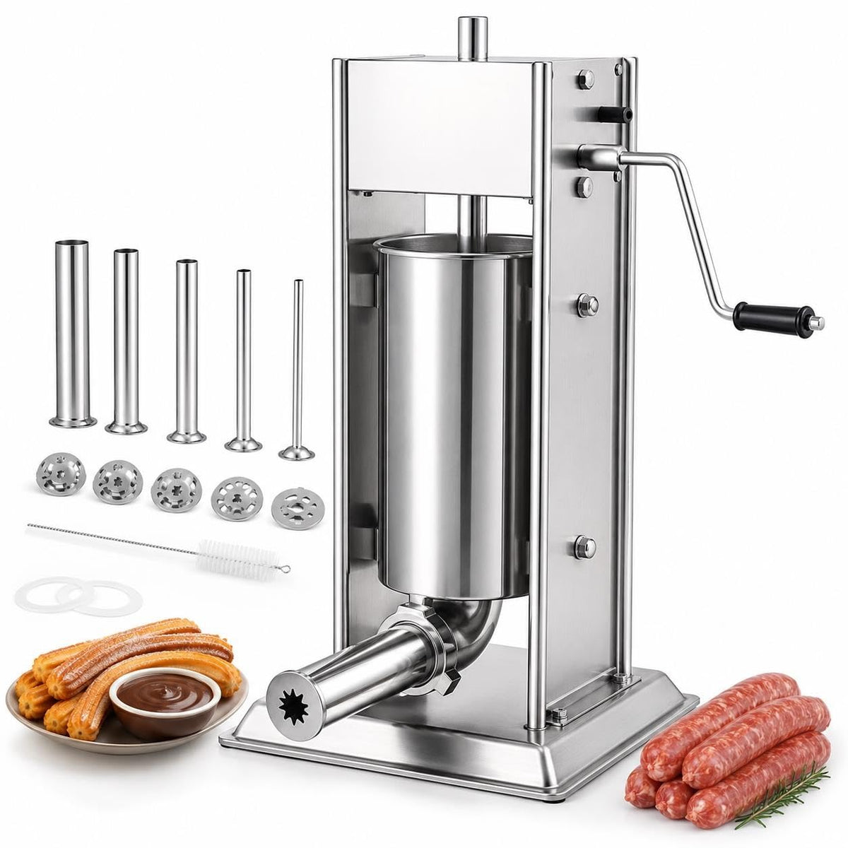3L 304 Stainless Steel Sausage Stuffer & Churro Maker U796