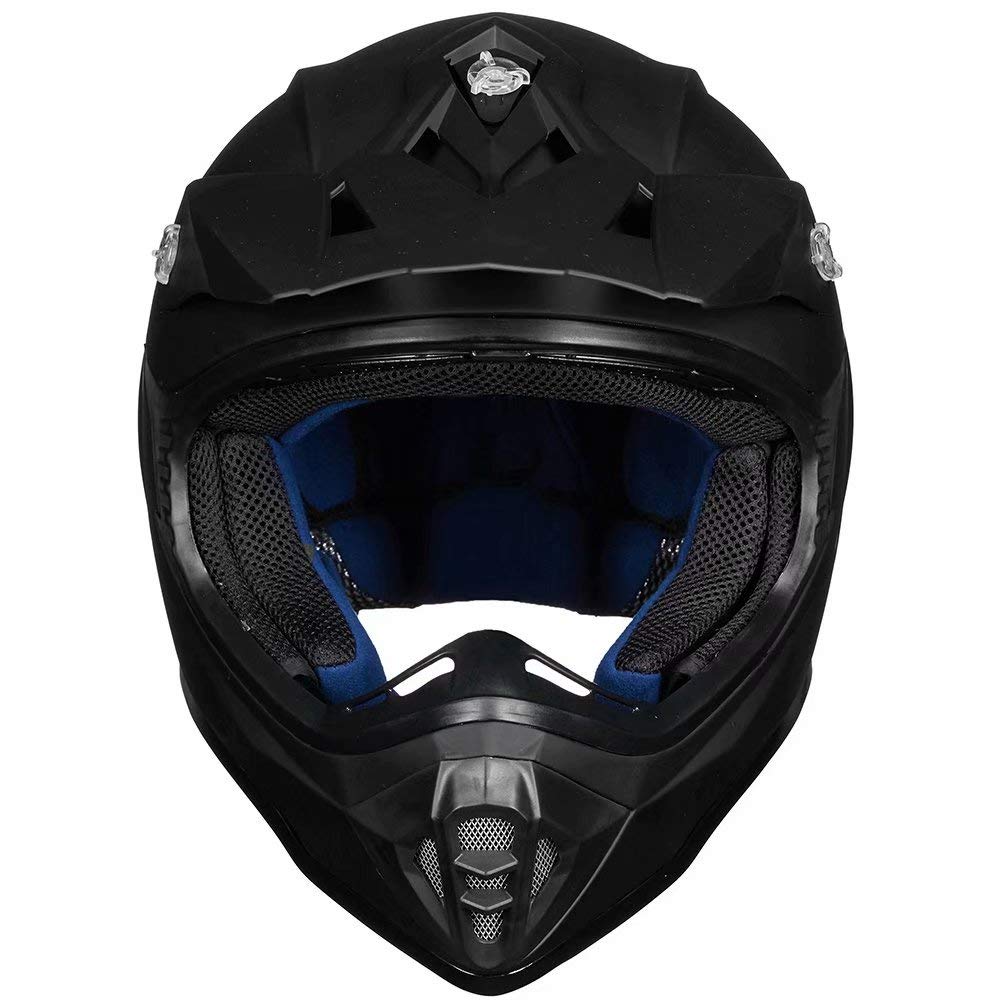Adult Full Face Motorcycle Helmet, DOT Approved, Matte Black W14561