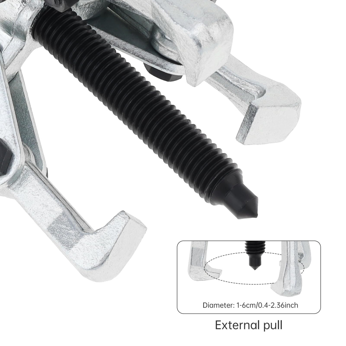 2.36 Inch Adjustable High Carbon Steel 3-Jaw Gear Puller Tool F827166