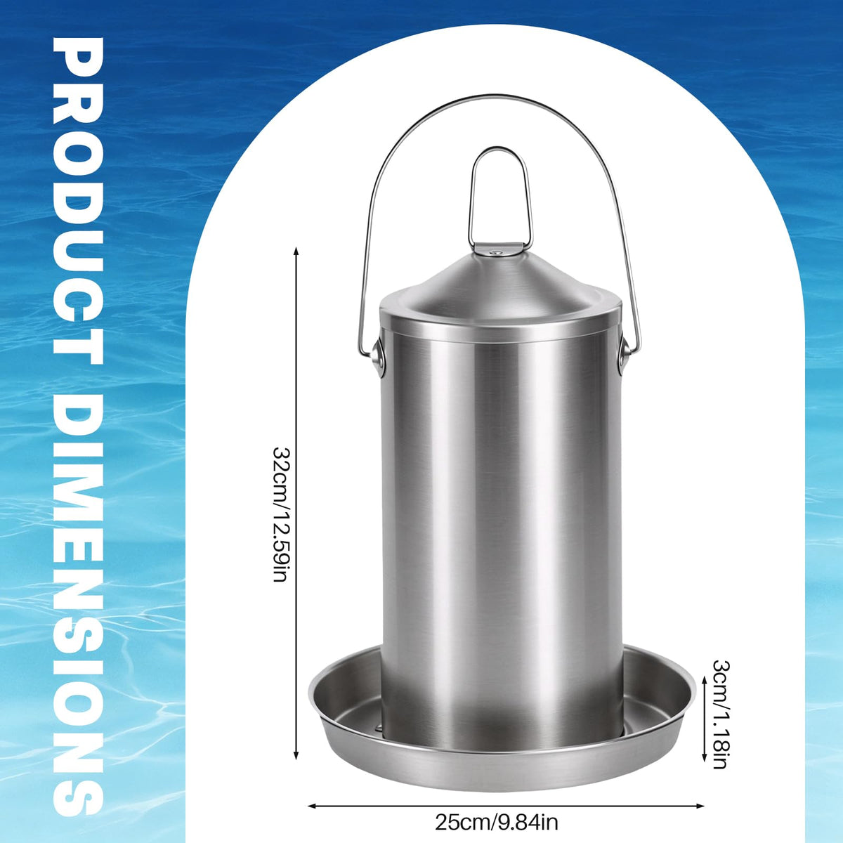 Stainless Steel Chicken Waterer G29353