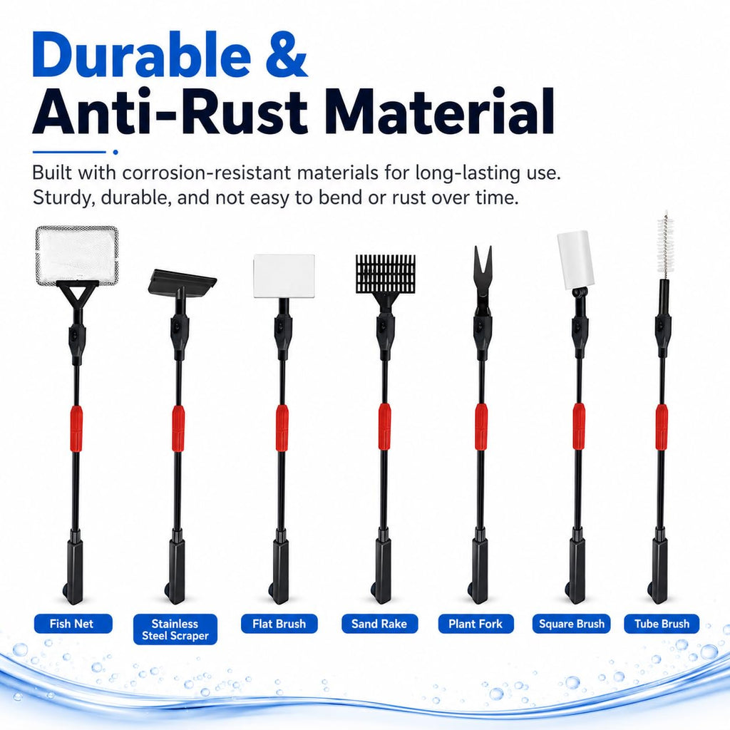 7 in 1 Aquarium Cleaning Kit with Adjustable Long Handle Z5600