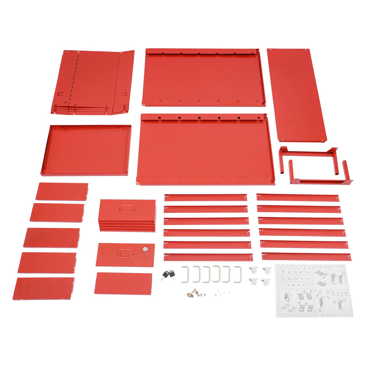 6 Drawer Metal Rolling File Cabinet with Lock J891