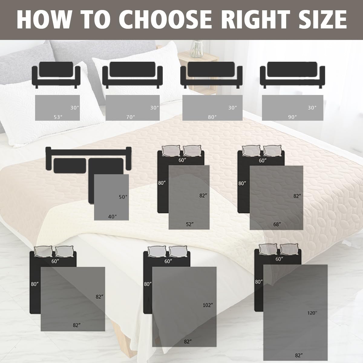 Waterproof Pet Bed Cover 30x70 Inch Dark Grey T620837