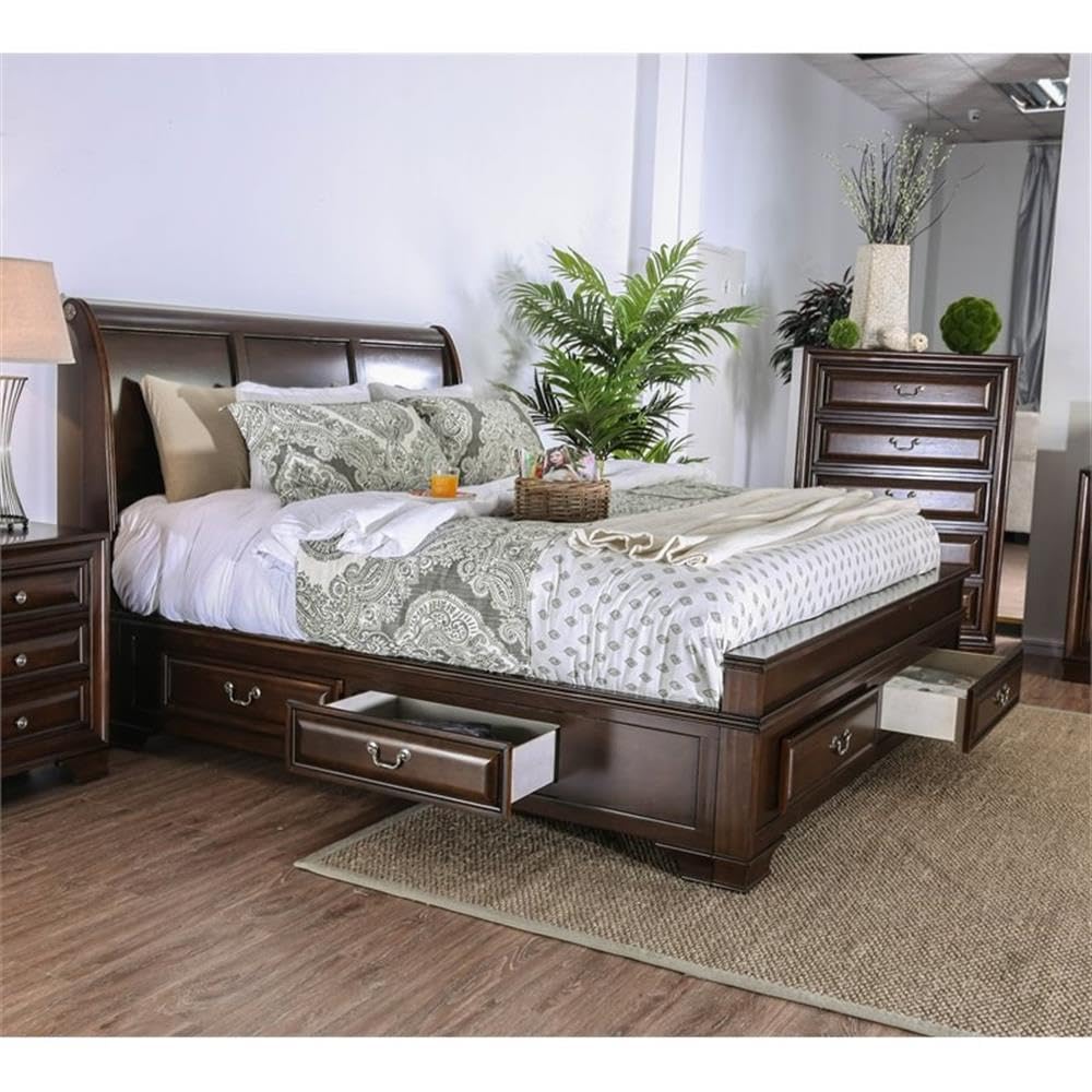 King Storage Platform Bed V711449