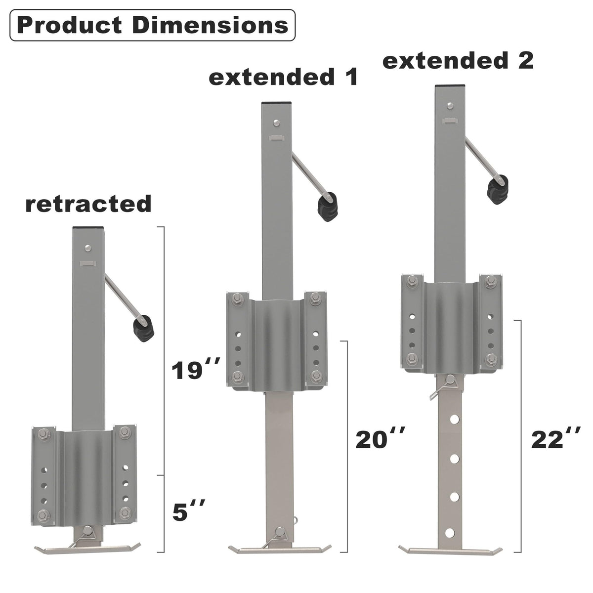 Heavy Duty Trailer Jack with Drop Leg Y65615