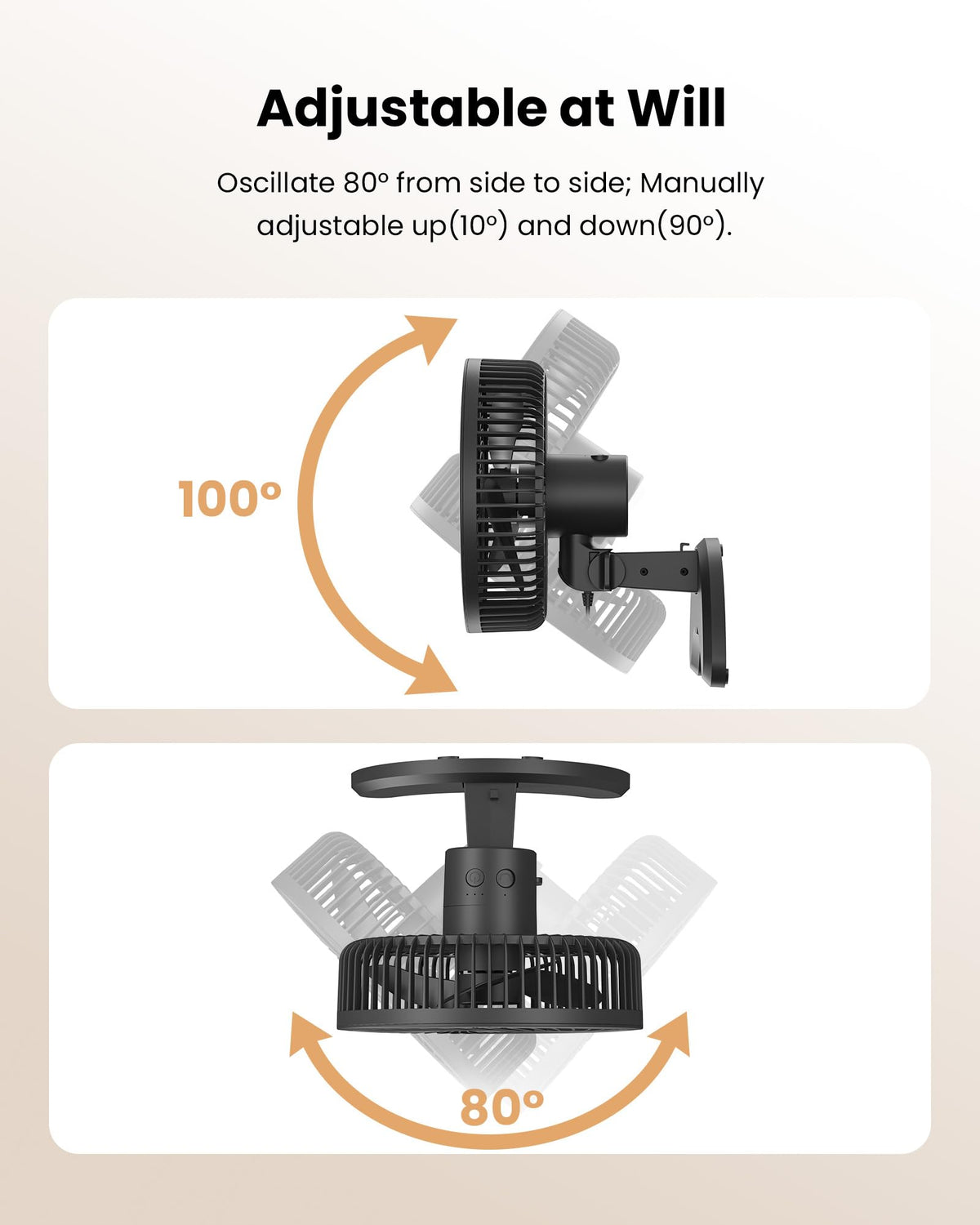 8'' Wall Mount Fan with Timer P656