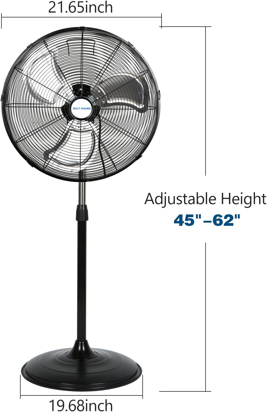 20" High Velocity 3-Speed Oscillating Pedestal Fan, 2 Pack S34447