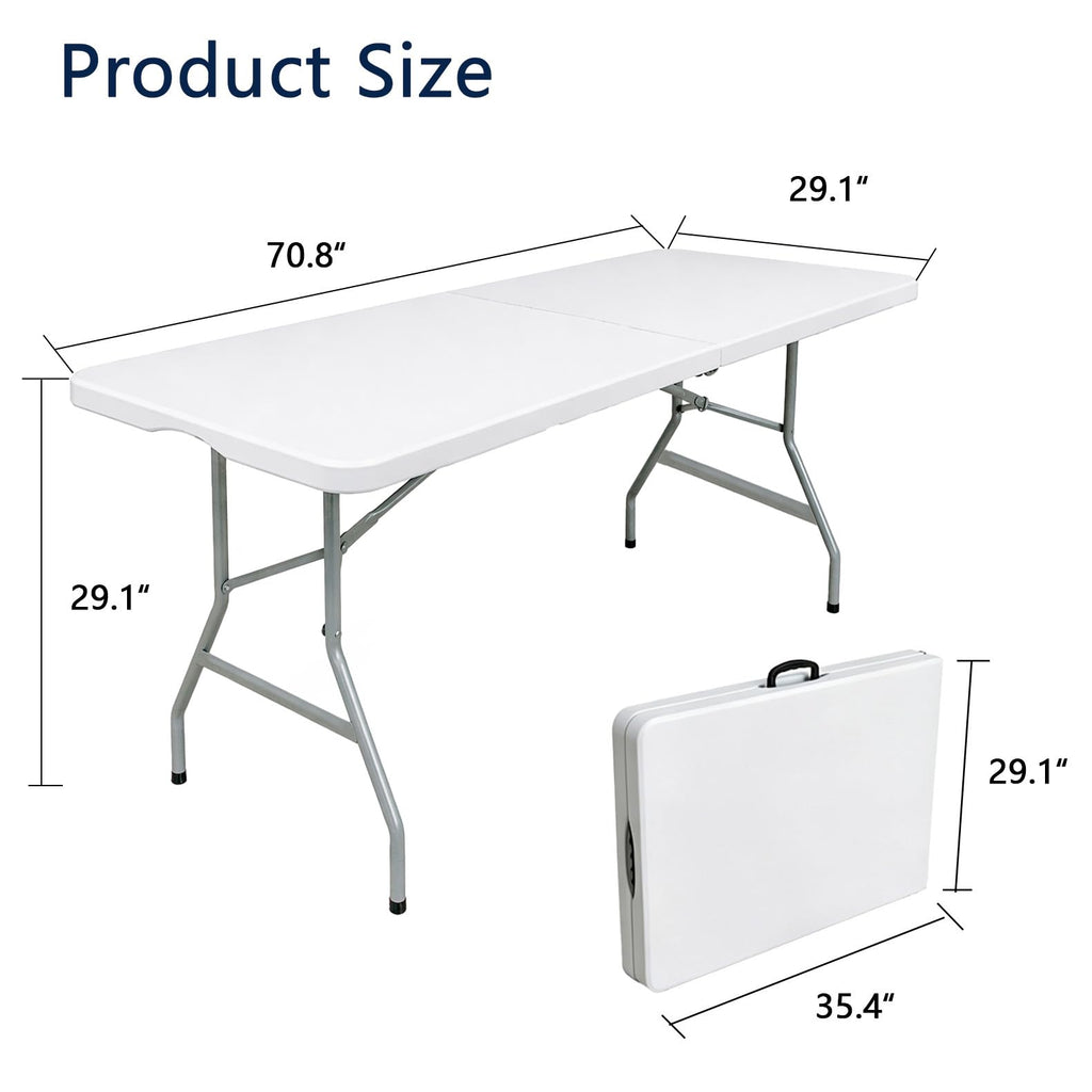 6ft White Folding Table B157