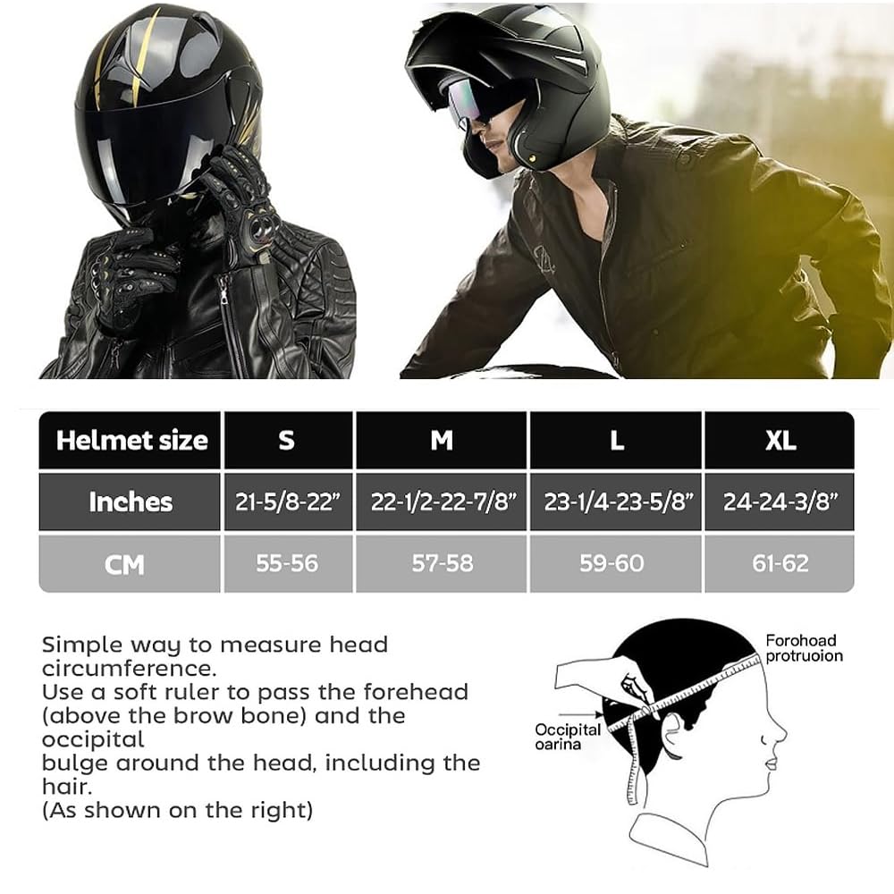 DOT Approved Flip Up Full Face Modular Motorcycle Helmet V95378