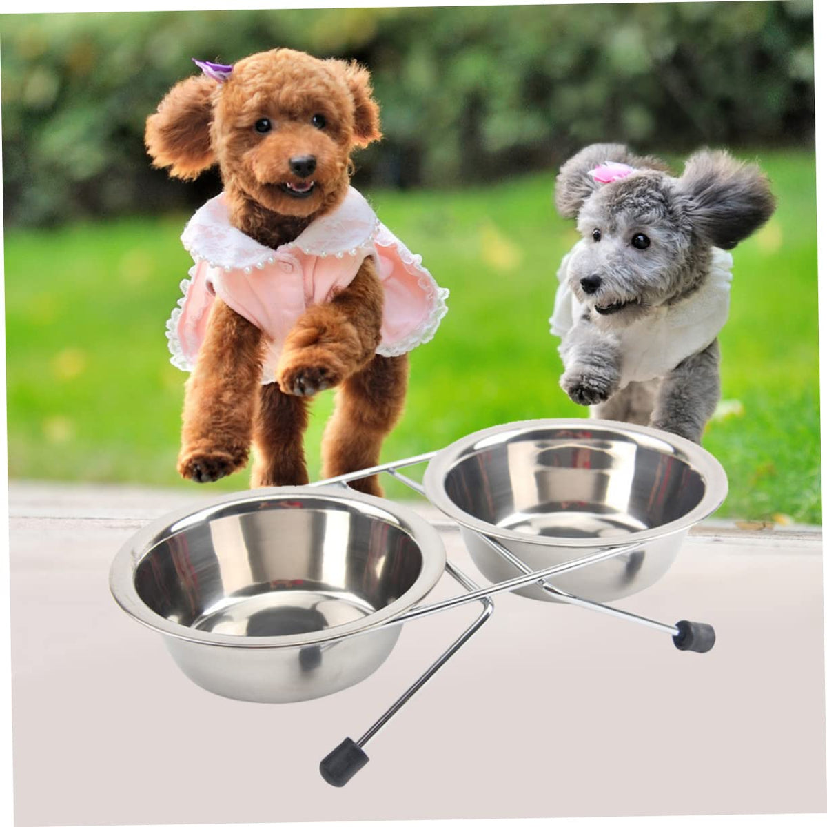Stainless Steel Dog Cat Bowls Set K982