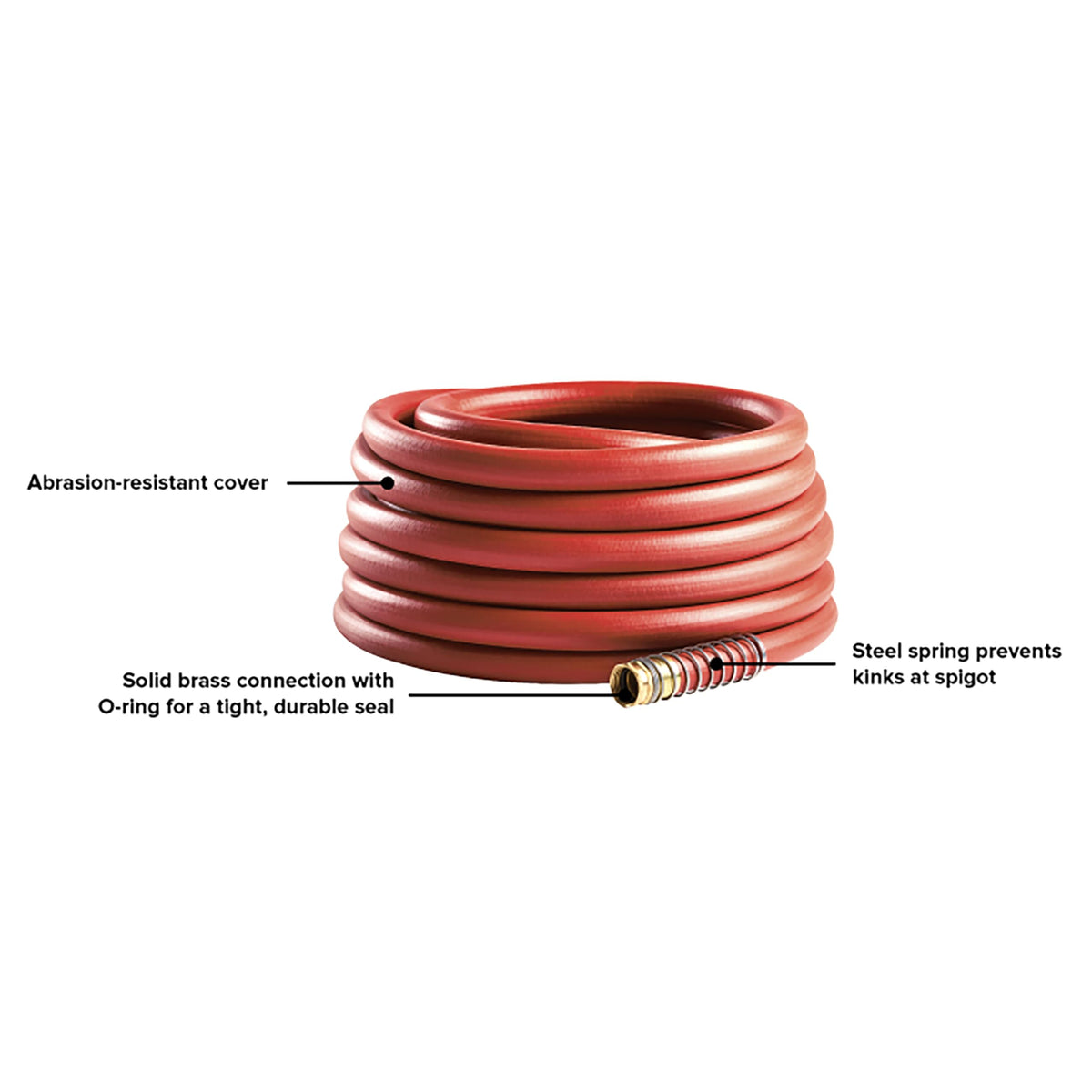3/4" x 75' Heavy Duty Kink Resistant Garden Hose E30160