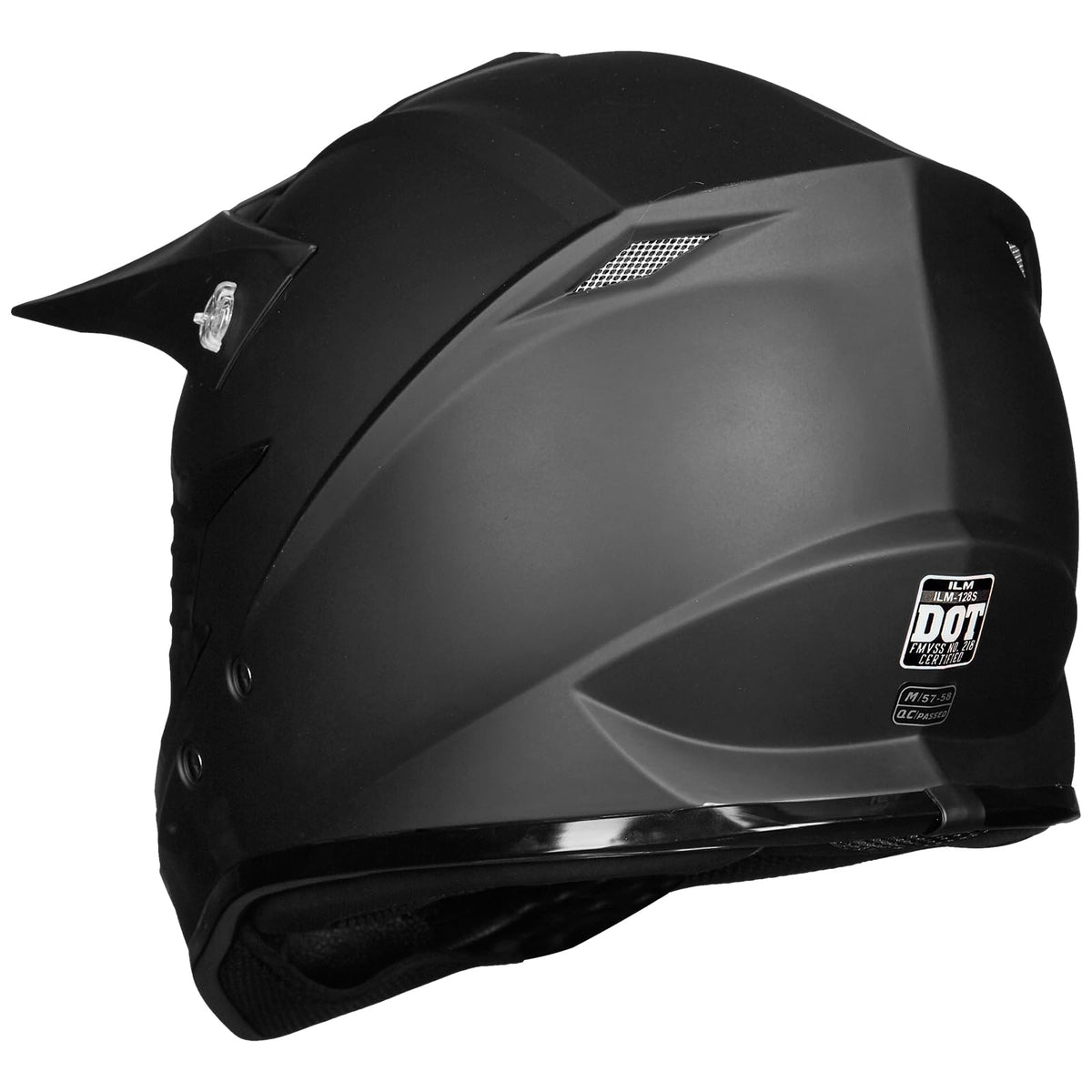 Adult Full Face Motorcycle Helmet, DOT Approved, Matte Black W14561