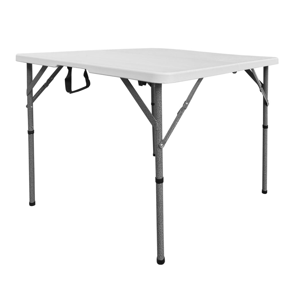 White Square Folding Table with Carry Handle P60342