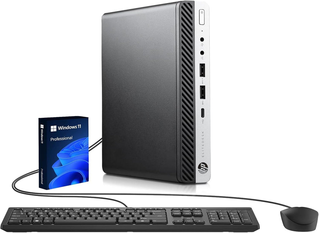 Mini PC Desktop Computer, Intel Core i5-9500T, 8GB DDR4 RAM, 256GB SSD, Keyboard & Mouse, WiFi, Windows 11 Pro V89499