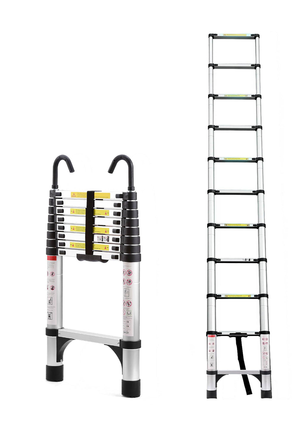 8.5 FT Aluminum Telescoping Ladder 330lbs R367