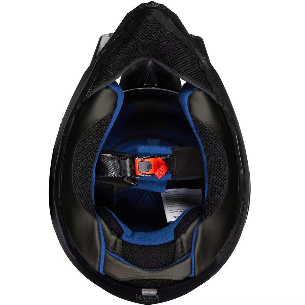 Adult Full Face Motorcycle Helmet, DOT Approved, Matte Black W14561