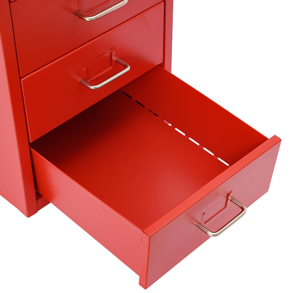 6 Drawer Metal Rolling File Cabinet with Lock J891