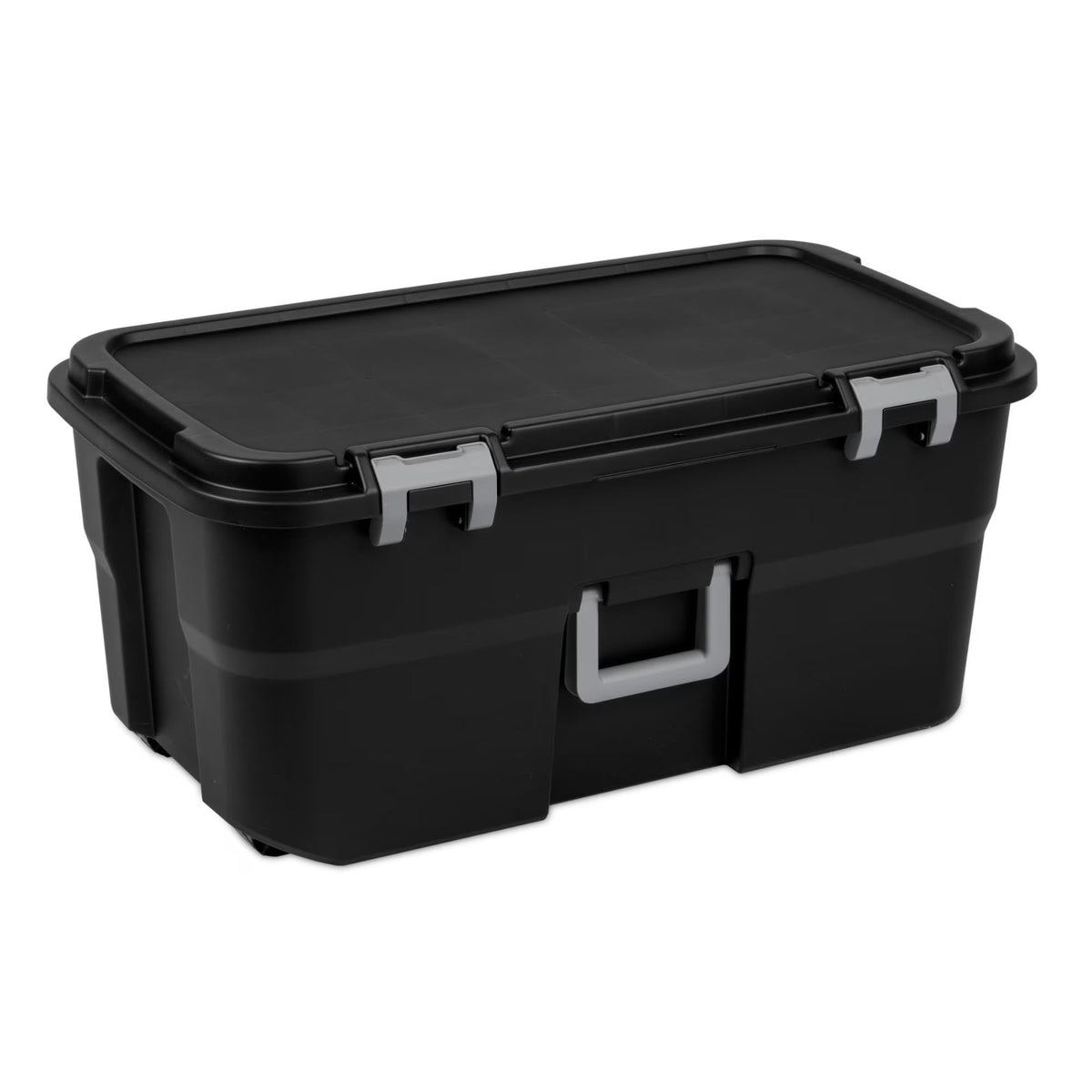 22 Gallon Black Wheeled Plastic Storage Trunk N9543