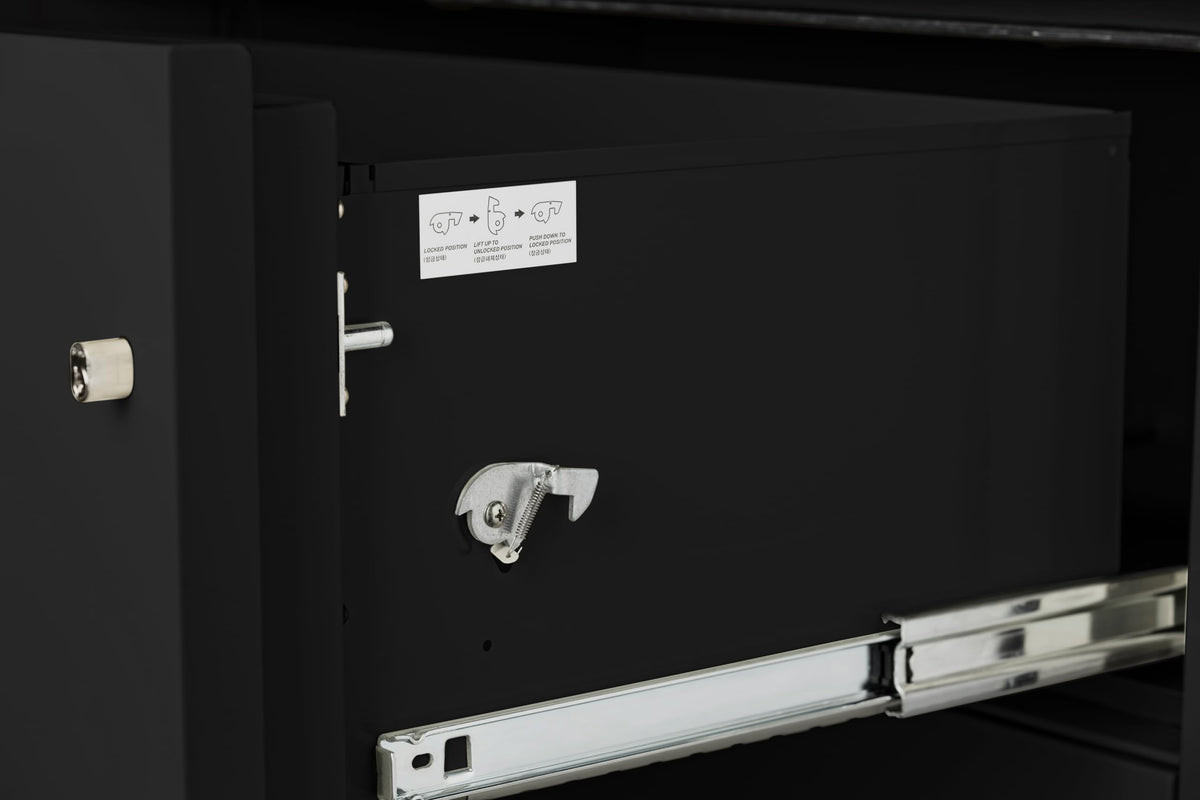 Black 4-Drawer Legal Fireproof File Cabinet A517
