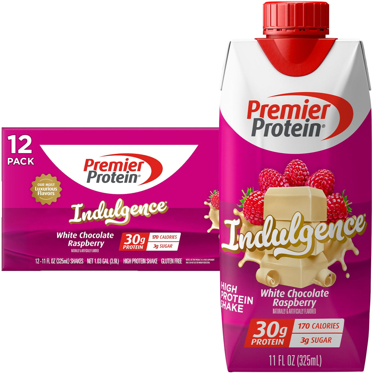 White Chocolate Raspberry Protein Shake 12 Pack J85311