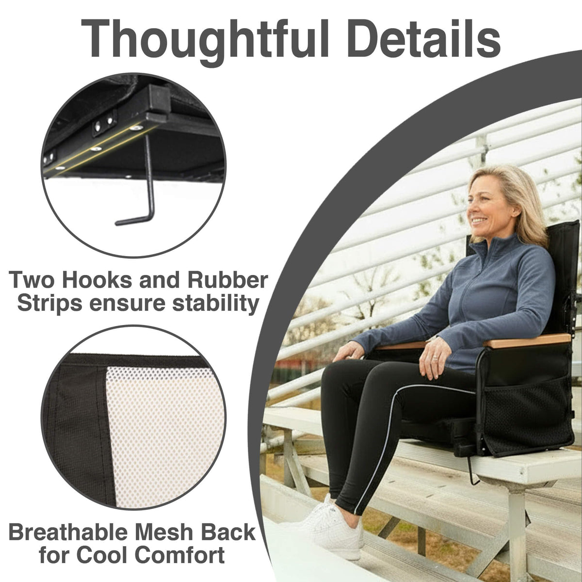 High Back Stadium Seats with Back Support S55563
