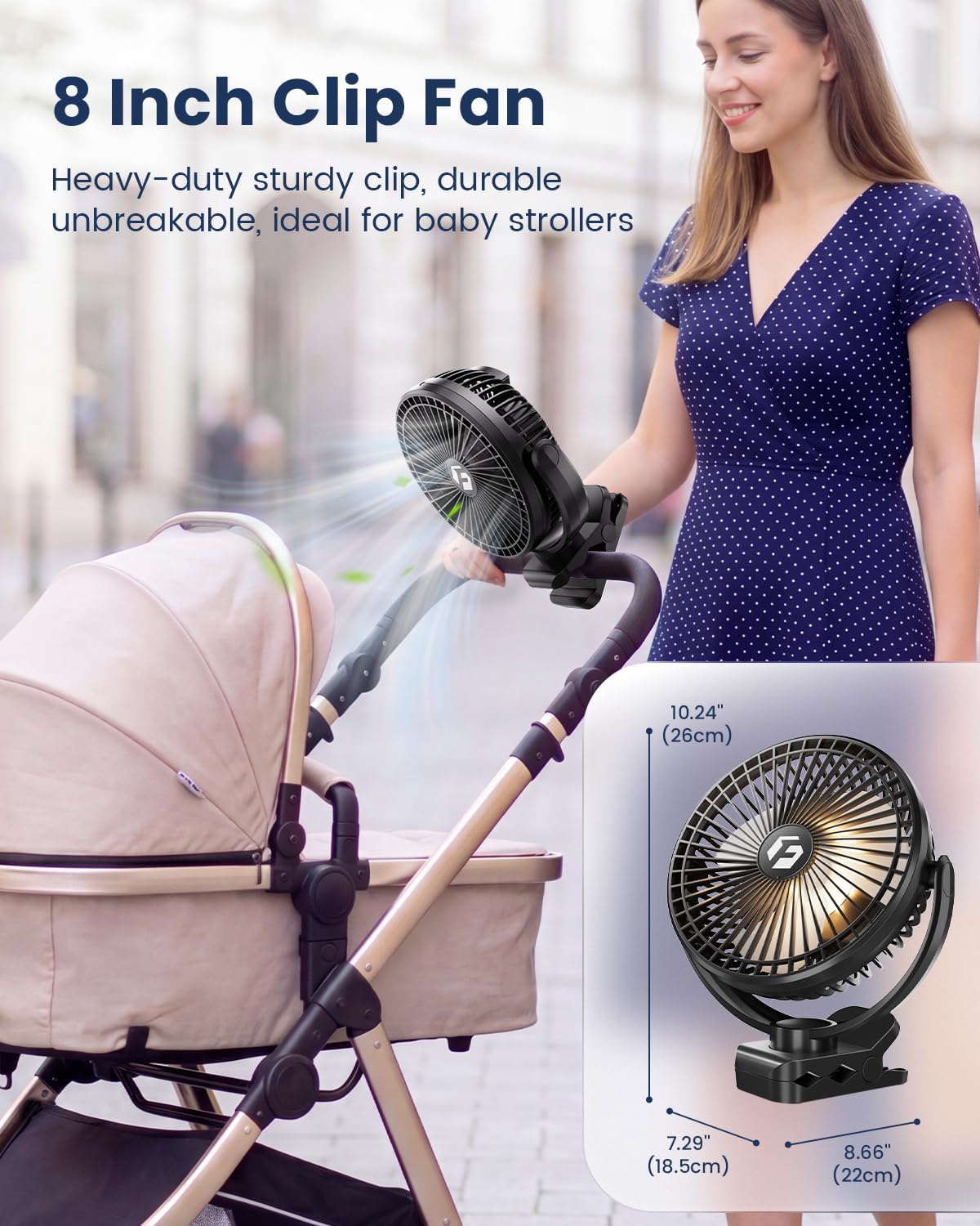 8" Clip On Fan with Lights X187296