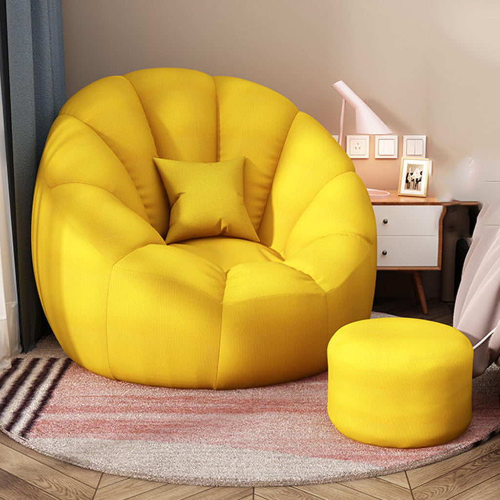 Soft Cotton Hemp Bean Bag Chair Cover White Gray Yellow S679549