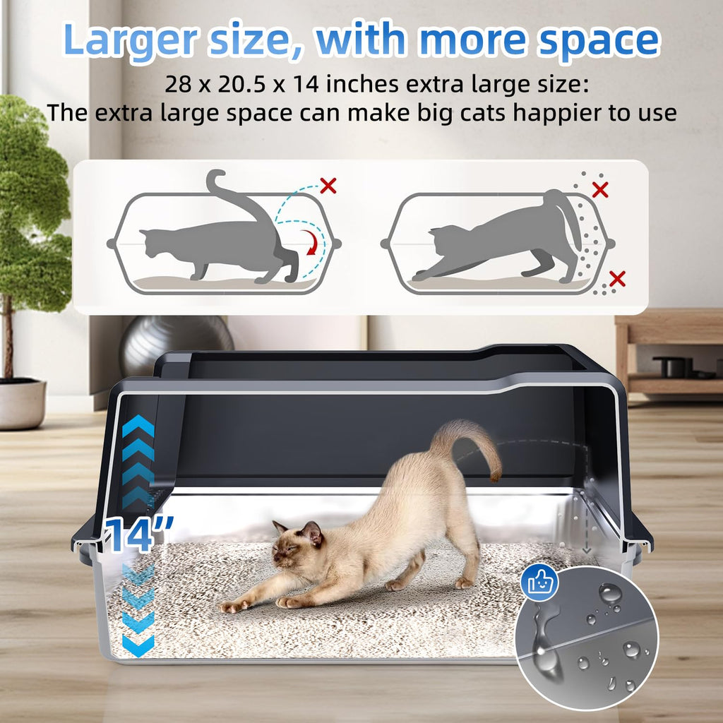 XXXL Stainless Steel Litter Box S6017