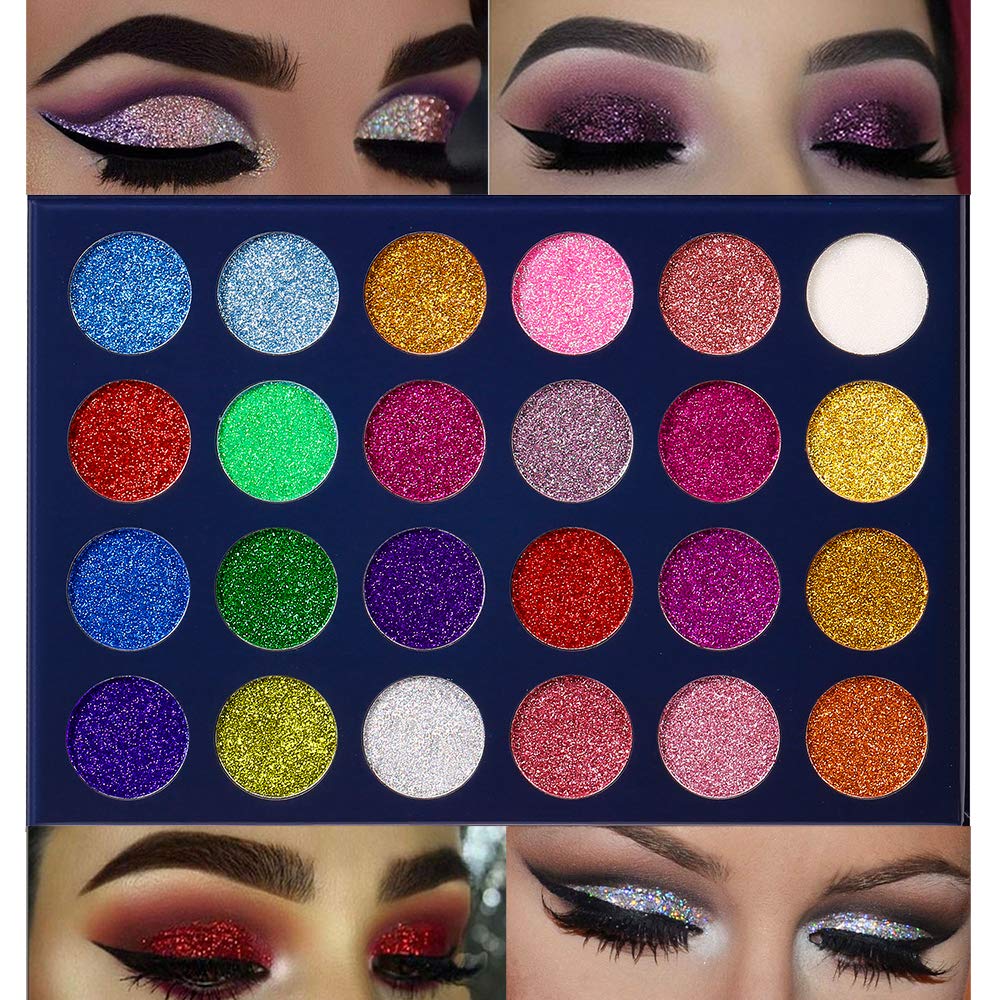 24 Color Pressed Glitter Eyeshadow Palette T944301