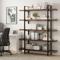 5 Tier Rustic Open Bookshelf U3903