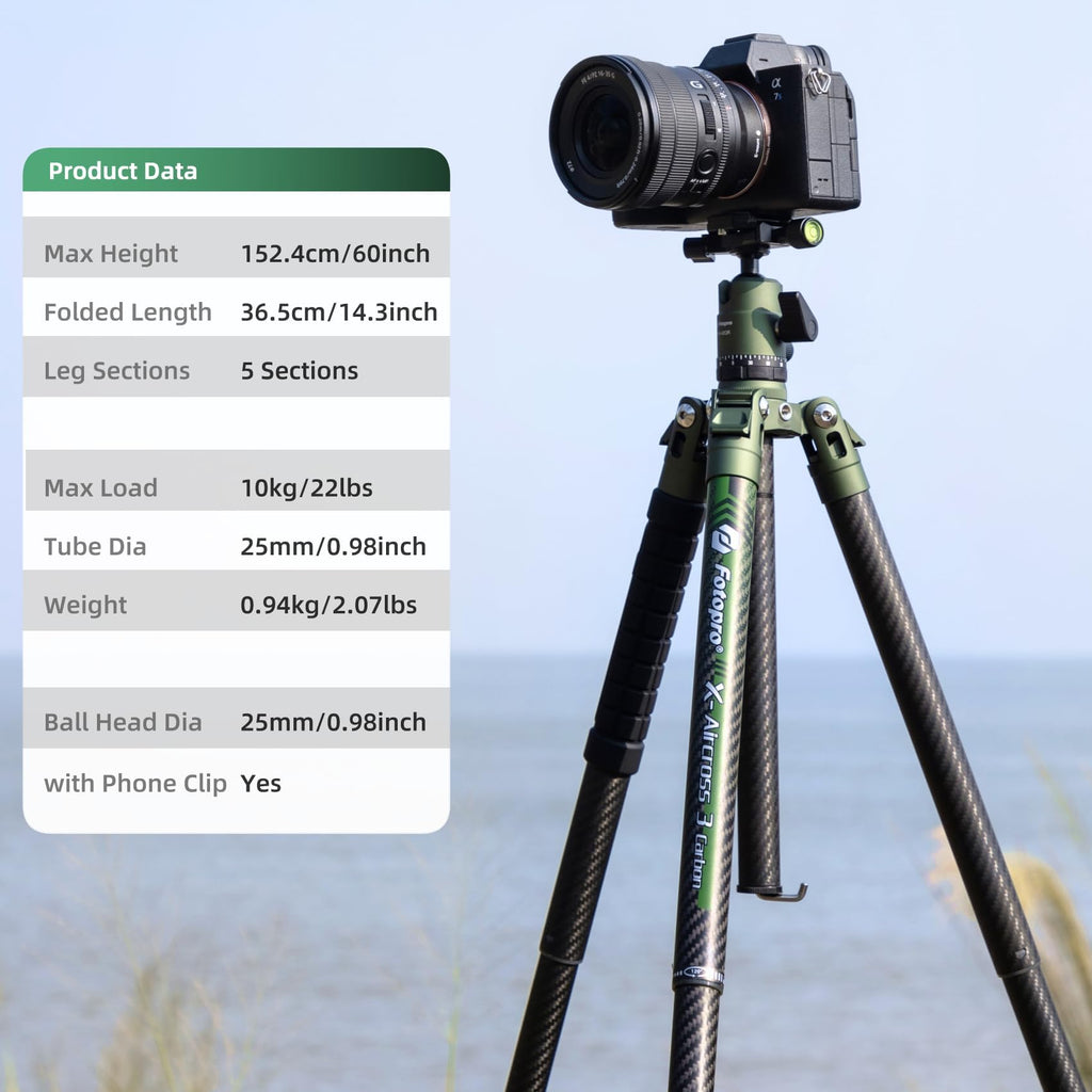 Carbon Fiber 60 Inch Camera Tripod I352