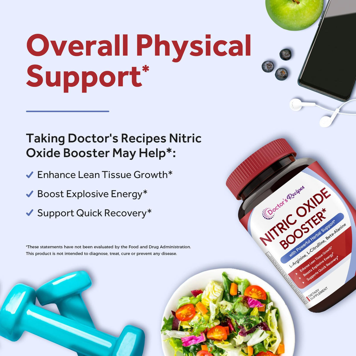 Nitric Oxide Booster 1380 mg 60 Vegan Caps U285057