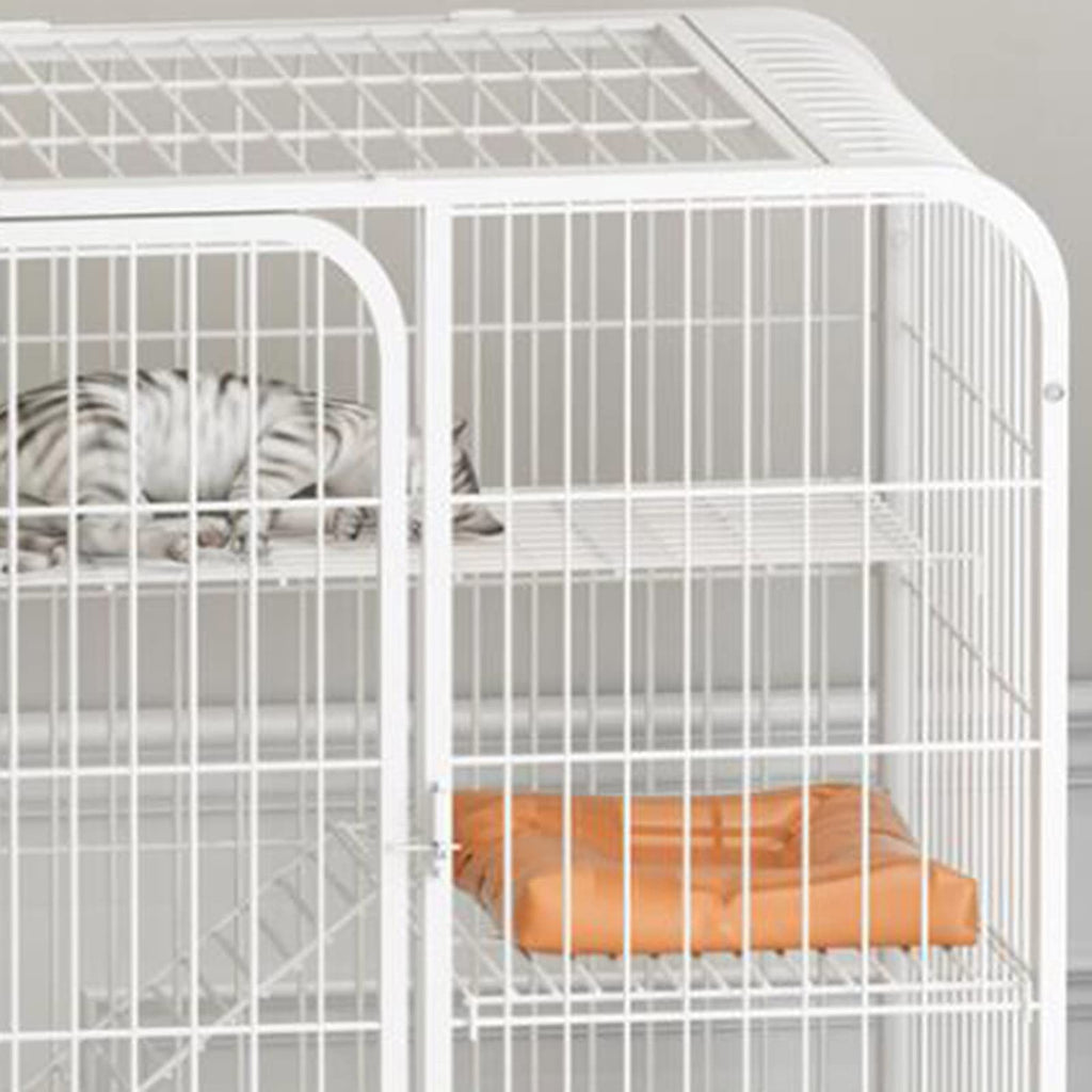 3-Tier Metal Wire Cat Cage with Hammock and Casters P1934