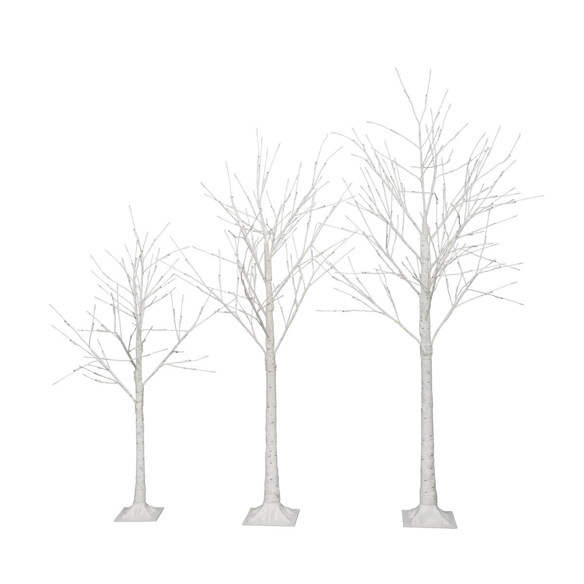 White Birch Tree Set with 246 LED Lights F317159