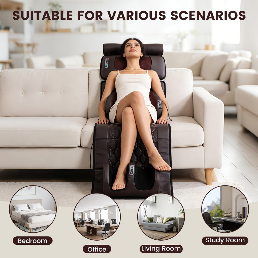 Full Body Massage Mat with 10 Vibration Heads, 9 Speeds & 3 Heat Levels U239