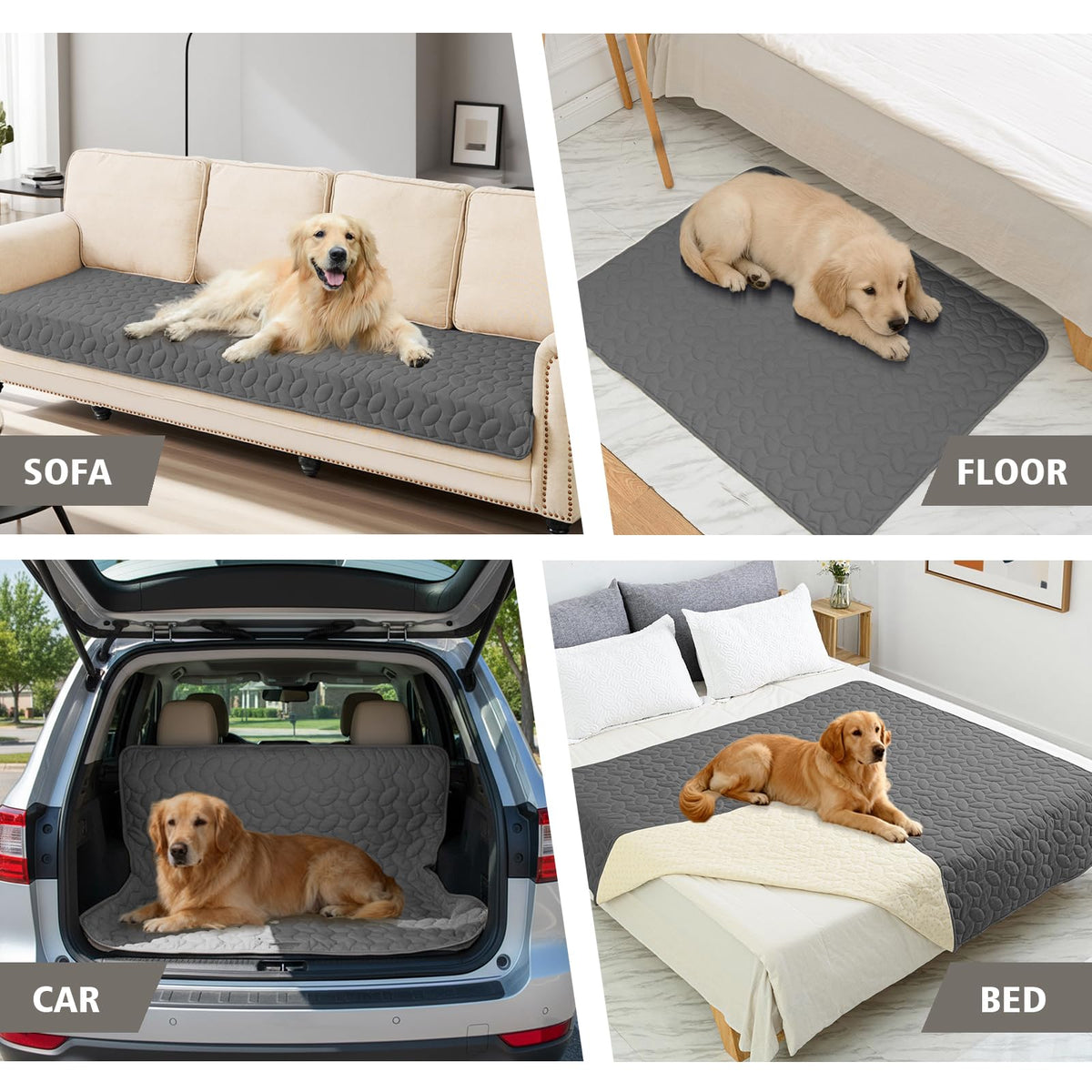 Waterproof Pet Bed Cover 30x70 Inch Dark Grey T620837