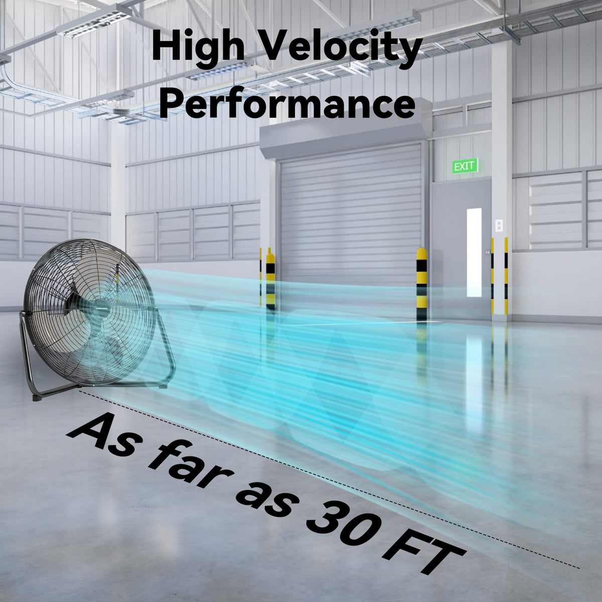 20 Inch 3 Speed 360-Degree Tilt High Velocity Floor Fan E536156